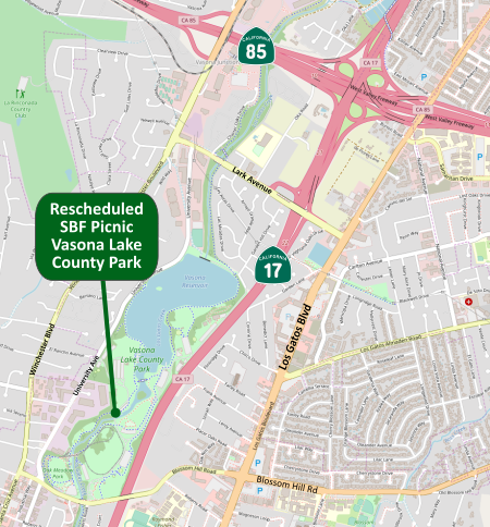 Map for the rescheduled SBF Picnic.